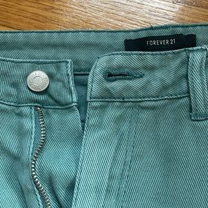 Sage/ Forrest Green Jean Shorts